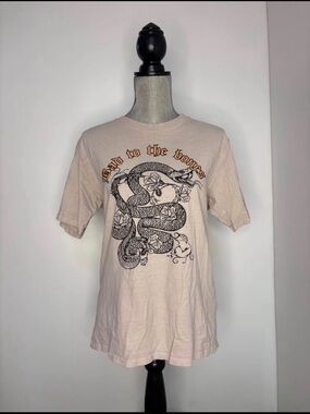 twik Pale Pink Graphic Snake Tee